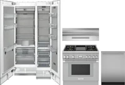 5 Piece Package Includes Refrigerator, Freezer, Range, Hood And Dishwasher