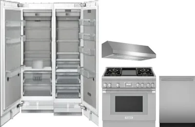 5 Piece Package Includes Refrigerator, Freezer, Range, Hood And Dishwasher
