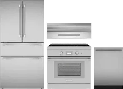 4 Piece Package Includes Refrigerator, Range, Hood And Dishwasher