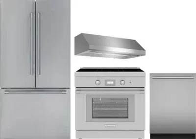 4 Piece Package Includes Refrigerator, Range, Hood And Dishwasher