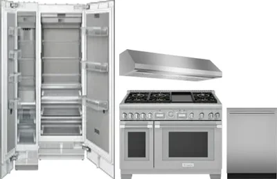 5 Piece Package Includes Refrigerator, Freezer, Range, Hood And Dishwasher