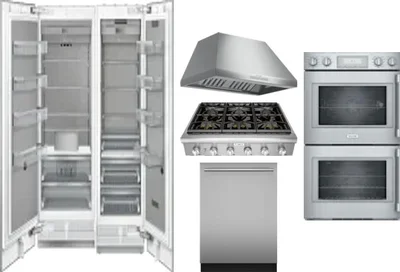 6 Piece Package Includes Refrigerator, Freezer, Cooktop, Wall Oven, Hood And Dishwasher