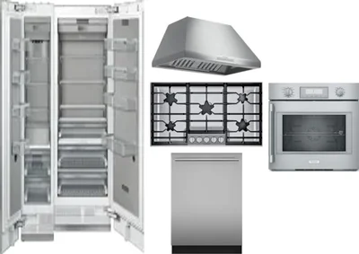 6 Piece Package Includes Refrigerator, Freezer, Cooktop, Wall Oven, Hood And Dishwasher