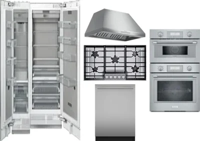 6 Piece Package Includes Refrigerator, Freezer, Cooktop, Wall Oven, Hood And Dishwasher