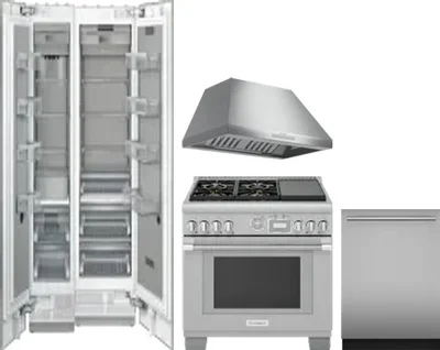 5 Piece Package Includes Refrigerator, Freezer, Range, Hood And Dishwasher
