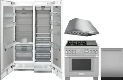 5 Piece Package Includes Refrigerator, Freezer, Range, Hood And Dishwasher