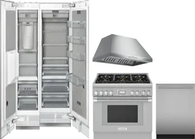 5 Piece Package Includes Refrigerator, Freezer, Range, Hood And Dishwasher