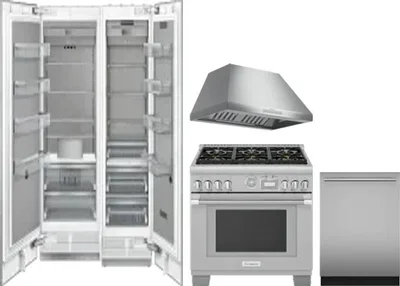5 Piece Package Includes Refrigerator, Freezer, Range, Hood And Dishwasher