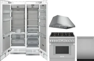 5 Piece Package Includes Refrigerator, Freezer, Range, Hood And Dishwasher