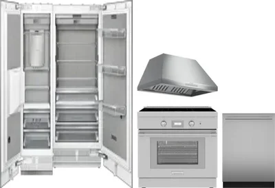 5 Piece Package Includes Refrigerator, Freezer, Range, Hood And Dishwasher