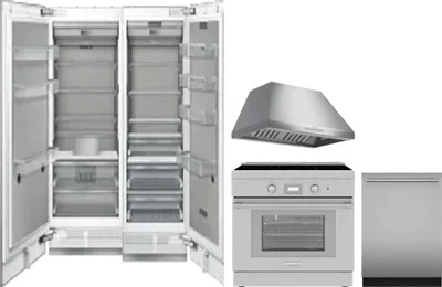 5 Piece Package Includes Refrigerator, Freezer, Range, Hood And Dishwasher
