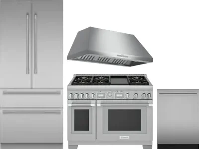 4 Piece Package Includes Refrigerator, Range, Hood And Dishwasher