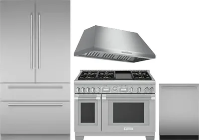 4 Piece Package Includes Refrigerator, Range, Hood And Dishwasher