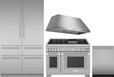 4 Piece Package Includes Refrigerator, Range, Hood And Dishwasher