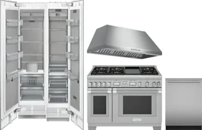 5 Piece Package Includes Refrigerator, Freezer, Range, Hood And Dishwasher