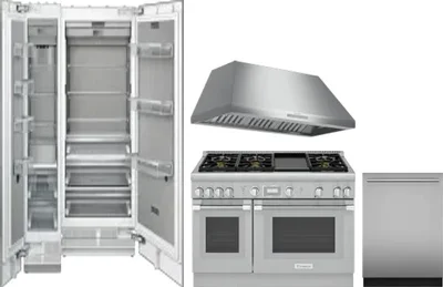 5 Piece Package Includes Refrigerator, Freezer, Range, Hood And Dishwasher