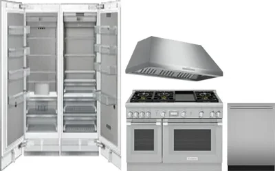 5 Piece Package Includes Refrigerator, Freezer, Range, Hood And Dishwasher