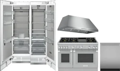 5 Piece Package Includes Refrigerator, Freezer, Range, Hood And Dishwasher