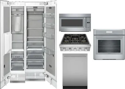 6 Piece Package Includes Refrigerator, Freezer, Cooktop, Wall Oven, Microwave And Dishwasher