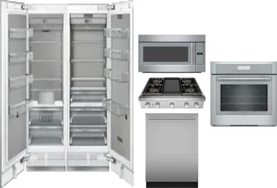 6 Piece Package Includes Refrigerator, Freezer, Cooktop, Wall Oven, Microwave And Dishwasher