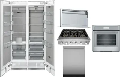 6 Piece Package Includes Refrigerator, Freezer, Cooktop, Wall Oven, Hood And Dishwasher