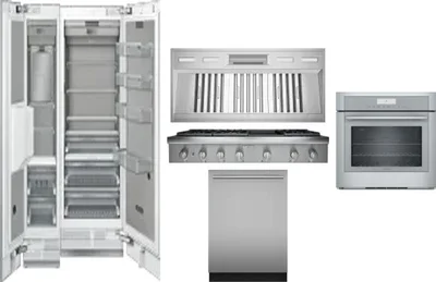 6 Piece Package Includes Refrigerator, Freezer, Cooktop, Wall Oven, Hood And Dishwasher