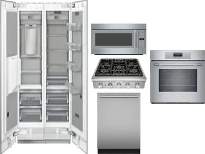 6 Piece Package Includes Refrigerator, Freezer, Cooktop, Wall Oven, Microwave And Dishwasher