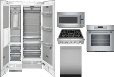6 Piece Package Includes Refrigerator, Freezer, Cooktop, Wall Oven, Microwave And Dishwasher