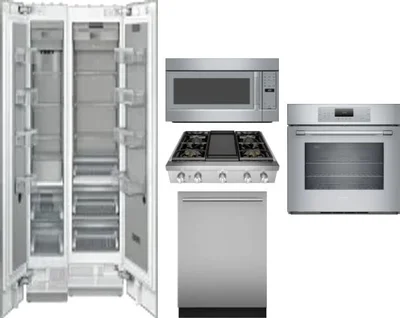 6 Piece Package Includes Refrigerator, Freezer, Cooktop, Wall Oven, Microwave And Dishwasher