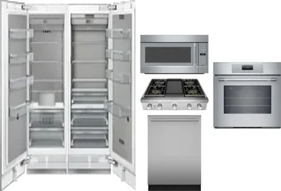 6 Piece Package Includes Refrigerator, Freezer, Cooktop, Wall Oven, Microwave And Dishwasher