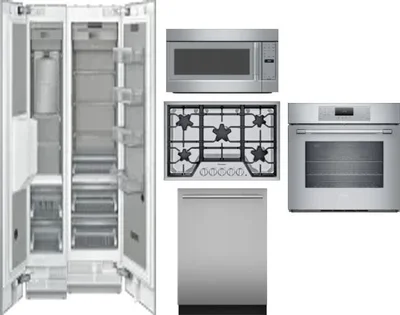 6 Piece Package Includes Refrigerator, Freezer, Cooktop, Wall Oven, Microwave And Dishwasher