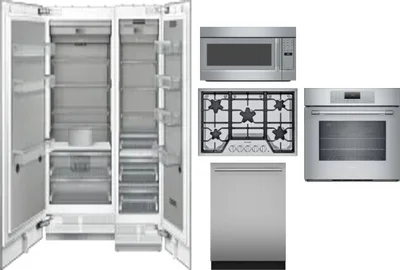 6 Piece Package Includes Refrigerator, Freezer, Cooktop, Wall Oven, Microwave And Dishwasher