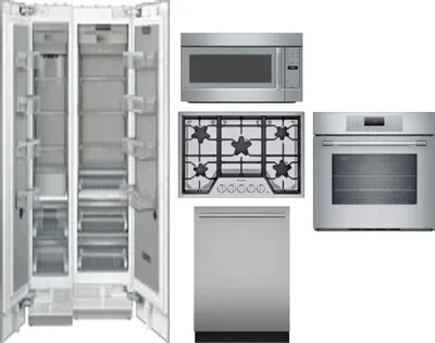 6 Piece Package Includes Refrigerator, Freezer, Cooktop, Wall Oven, Microwave And Dishwasher