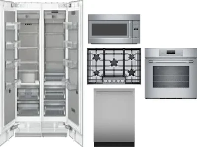 6 Piece Package Includes Refrigerator, Freezer, Cooktop, Wall Oven, Microwave And Dishwasher