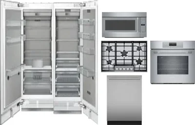 6 Piece Package Includes Refrigerator, Freezer, Cooktop, Wall Oven, Microwave And Dishwasher