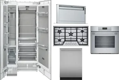 6 Piece Package Includes Refrigerator, Freezer, Cooktop, Wall Oven, Hood And Dishwasher