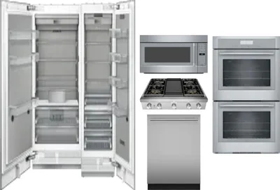 6 Piece Package Includes Refrigerator, Freezer, Cooktop, Wall Oven, Microwave And Dishwasher