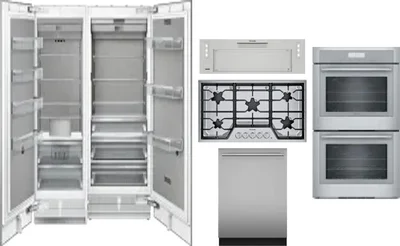 6 Piece Package Includes Refrigerator, Freezer, Cooktop, Wall Oven, Hood And Dishwasher