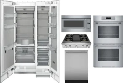 6 Piece Package Includes Refrigerator, Freezer, Cooktop, Wall Oven, Microwave And Dishwasher