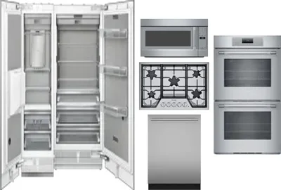 6 Piece Package Includes Refrigerator, Freezer, Cooktop, Wall Oven, Microwave And Dishwasher