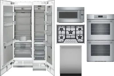 6 Piece Package Includes Refrigerator, Freezer, Cooktop, Wall Oven, Microwave And Dishwasher