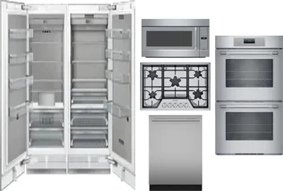 6 Piece Package Includes Refrigerator, Freezer, Cooktop, Wall Oven, Microwave And Dishwasher