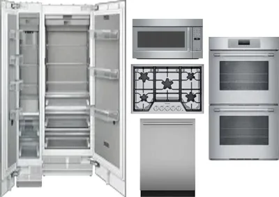 6 Piece Package Includes Refrigerator, Freezer, Cooktop, Wall Oven, Microwave And Dishwasher