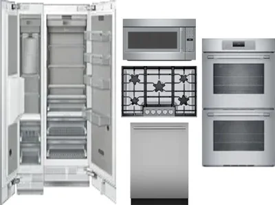 6 Piece Package Includes Refrigerator, Freezer, Cooktop, Wall Oven, Microwave And Dishwasher
