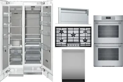 6 Piece Package Includes Refrigerator, Freezer, Cooktop, Wall Oven, Hood And Dishwasher