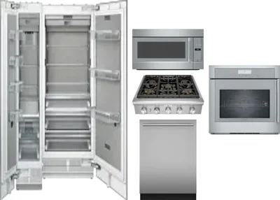 6 Piece Package Includes Refrigerator, Freezer, Cooktop, Wall Oven, Microwave And Dishwasher