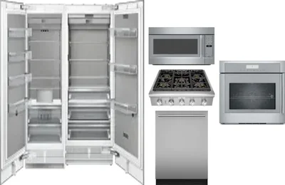 6 Piece Package Includes Refrigerator, Freezer, Cooktop, Wall Oven, Microwave And Dishwasher