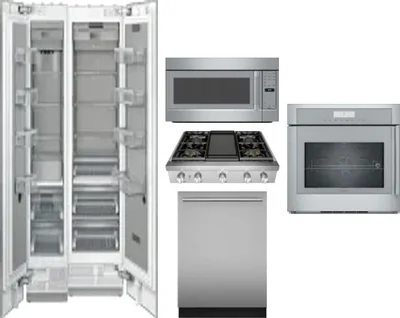6 Piece Package Includes Refrigerator, Freezer, Cooktop, Wall Oven, Microwave And Dishwasher