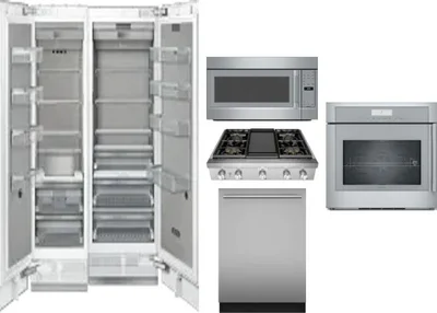 6 Piece Package Includes Refrigerator, Freezer, Cooktop, Wall Oven, Microwave And Dishwasher