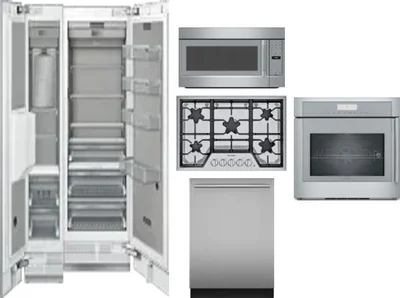 6 Piece Package Includes Refrigerator, Freezer, Cooktop, Wall Oven, Microwave And Dishwasher